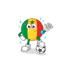 senegal playing soccer illustration. character vector