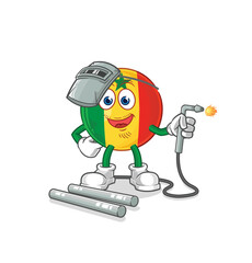 senegal welder mascot. cartoon vector