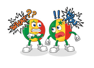 senegal arguing each other cartoon vector