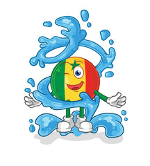 senegal fresh with water mascot. cartoon vector