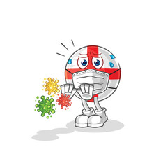 england refuse viruses cartoon. cartoon mascot vector