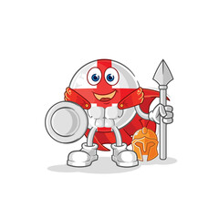 england spartan character. cartoon mascot vector