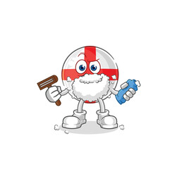 Naklejka premium england shave facial hair vector. cartoon character