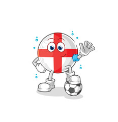 england playing soccer illustration. character vector