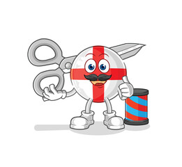 england barber cartoon. cartoon mascot vector