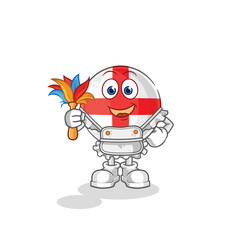 england maid mascot. cartoon vector