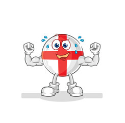 england muscular cartoon. cartoon mascot vector