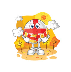 Obraz na płótnie Canvas england in the autumn. cartoon mascot vector