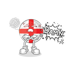 england very pissed off illustration. character vector