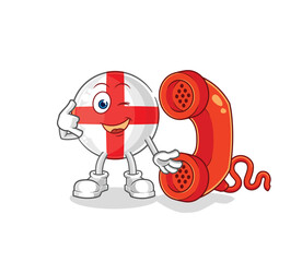 england call mascot. cartoon vector