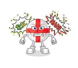 england anime angry vector. cartoon character