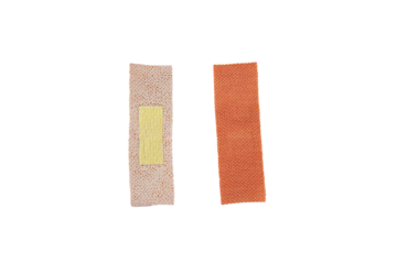 adhesive bandages plaster isolated on transparent background.