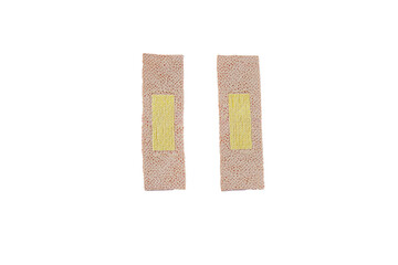 adhesive bandages plaster isolated on transparent background.