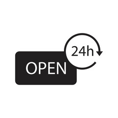 Obraz premium Open hours icon design. isolated on white background. vector illustration