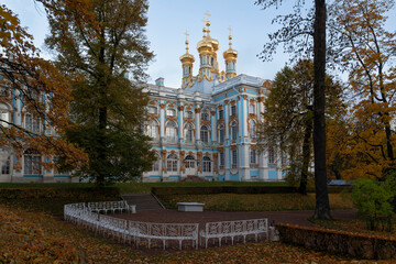 View of the Church of the Ascension of Christ-the palace church of the Catherine Palace in...
