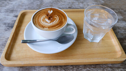 hot mocha on the table