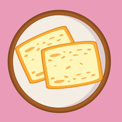 Toasted wheat bread for toast or sandwiches