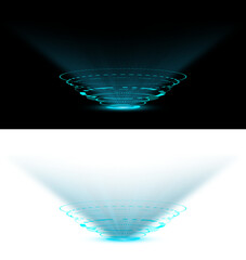 hud futuristic holographic circle with blue light  © Kal El BSF