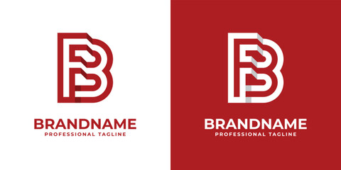 Modern Letter FB Logo, suitable for any business or identity with FB / BF initials. - obrazy, fototapety, plakaty