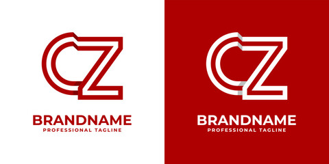 Modern Letter CZ Logo, suitable for any business or identity with CZ / ZC initials. - obrazy, fototapety, plakaty