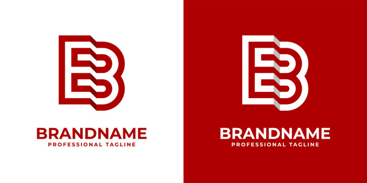 Modern Letter EB Logo, suitable for any business or identity with EB / BE initials.