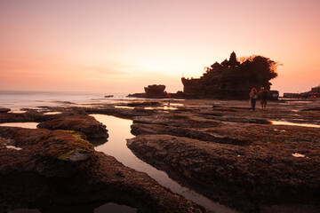 Tanah Lot Temple on Sea in Bali Island Indonesia