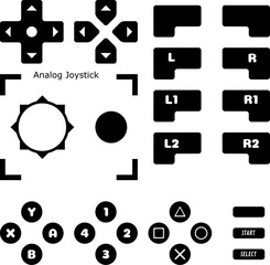 virtual joystick, gamepad buttons assets © Santiago