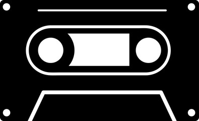 Obraz premium Cassette tape icon vector illustration on white background..eps