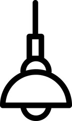 Ceiling light line icon. linear style sign for mobile concept and web design. Hanging lamp light outline vector icon..eps