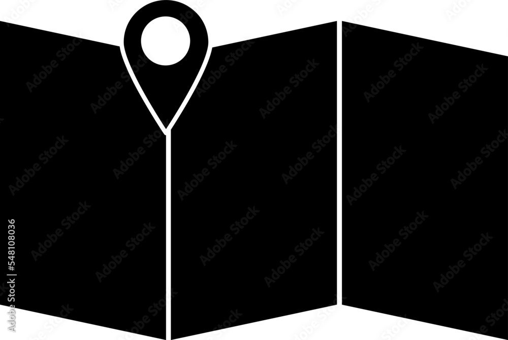 Poster map marker icon. location pin line and glyph version, geo tag outline and filled vector sign..eps