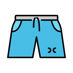 Illustration of Short Pants design Icon