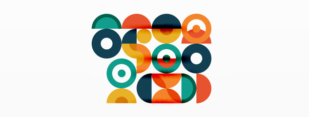 Colorful circle abstract background. Template for wallpaper, banner, presentation, background