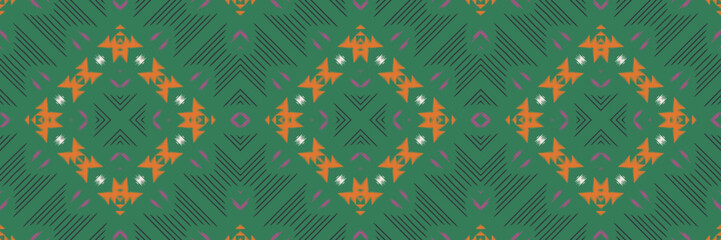 Fototapeta na wymiar Ikat Seamless Pattern Asian design Embroidery, Ikat background Digital textile Asian Design for Prints Fabric saree Mughal Swaths texture Kurti Kurtis Kurtas, Motif Batik