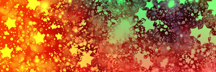Naklejka na ściany i meble Christmas holidays, Merry christmas, star shines, snow flakes Christmas balls blur stars blurry snow flakes