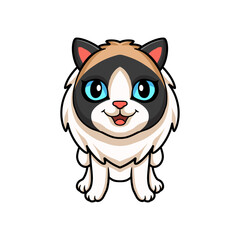 Cute rag doll cat cartoon