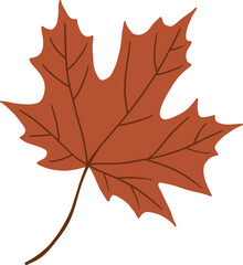 simplicity maple freehand drawing flat design.