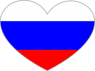 Russia flag heart shape icon PNG 2022112242