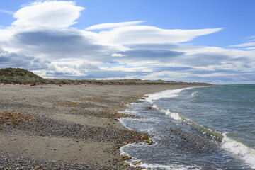 Wreckages on San Gregorio beach, Chile historic site