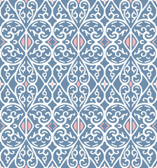 Japanese Luxury Curl Motif Vector Seamless Pattern