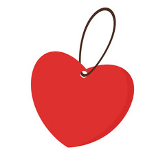 Red Heart Paper Tag