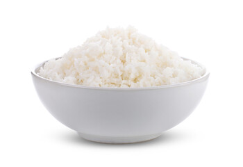 Rice in a bowl on transparent png