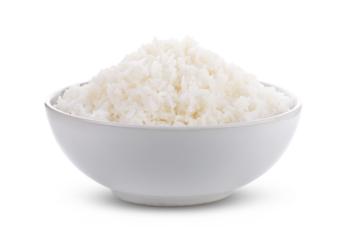 Rice in a bowl on transparent png