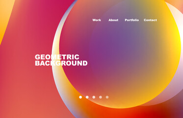 Abstract liquid background for your landing page design. Web page for website or mobile app wallpaper