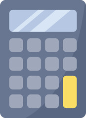 Electronic calculator icon in flat style 