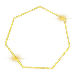 Heptagon Gold Glitter Wreath Holiday Bokeh Background