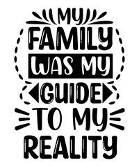 Happy Family Quotes T-shirt Design 