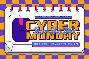 Cyber Monday Background design template is easy to customize