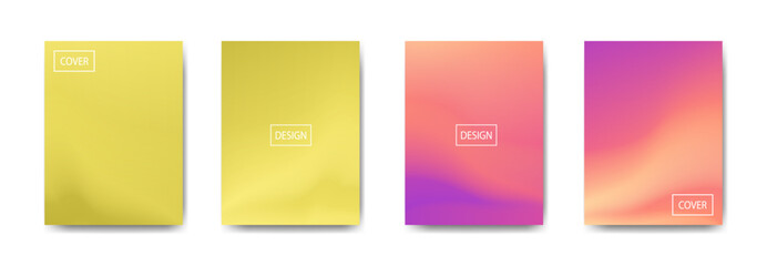 set of abstract background with beautiful gradation color, colorful background for poster flyer banner backdrop.vertical banner.cool fluid background vector illustration