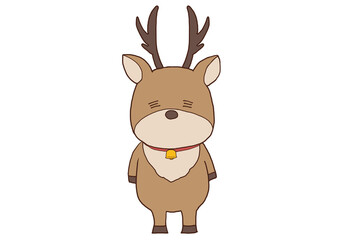 トナカイ　立つ　笑顔