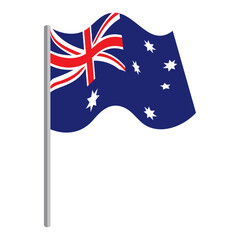 australian flag waving